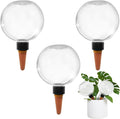 3 Pack Self Watering Globes for Indoor Plant Plastic Water Bulbs 17.5 oz by GEWOSI