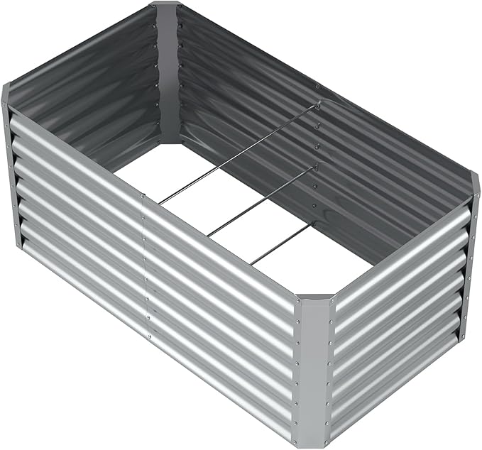 4X2X2ft Galvanized Raised Garden Bed, Outdoor Planter Box Metal Patio Kit - Image 9