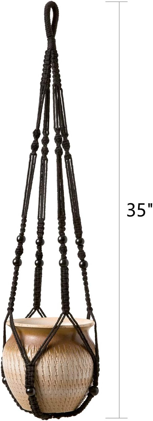 Mkono Macrame Plant Hanger Indoor Hanging Planter Basket - Image 6