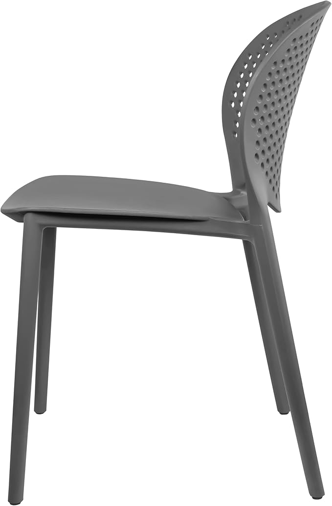 2xhome Set of 3 Patio Dining Chairs | Modern Stackable Outdoor Pool Side Chair - Image 7