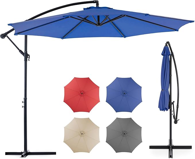 OLIXIS Offset Patio Umbrella, 9.7FT Cantilever Table Umbrellas by OLIXIS