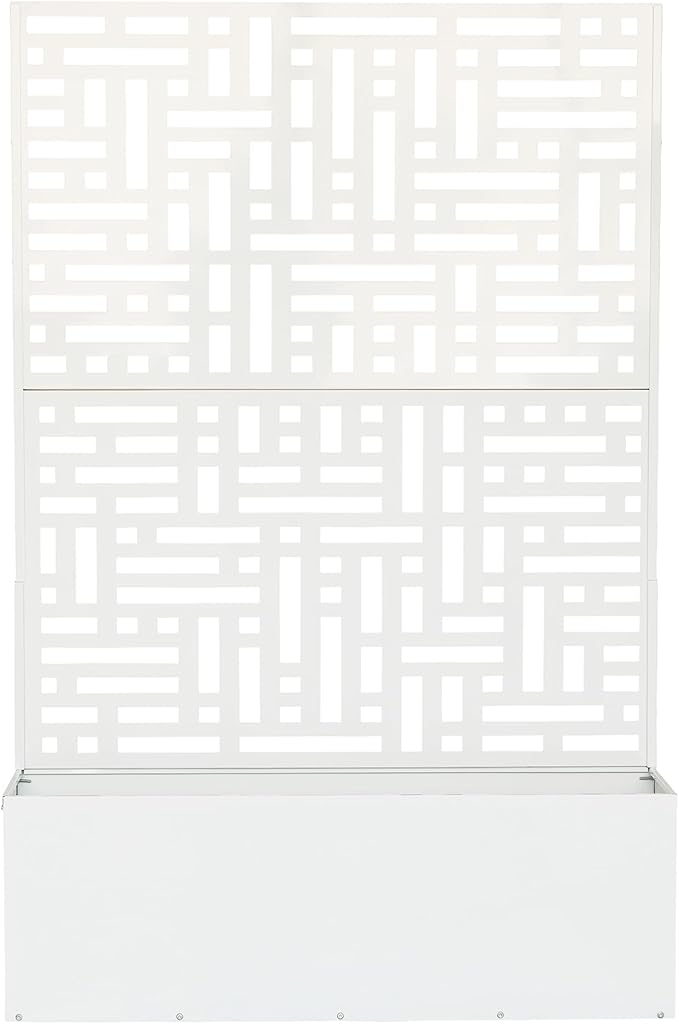 Oakland Living 6 ft. X 4 ft. White Freestanding Metal Privacy Screen Room - Image 3