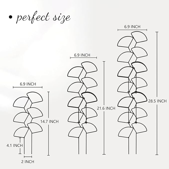 Plant Trellis for Climbing Plants Indoor Outdoor, Trlzey 3 Pack Stackable Metal - Image 2