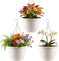 Hanging Planters 11 Inch, Self Watering Hanging Basket by RooTrimmer