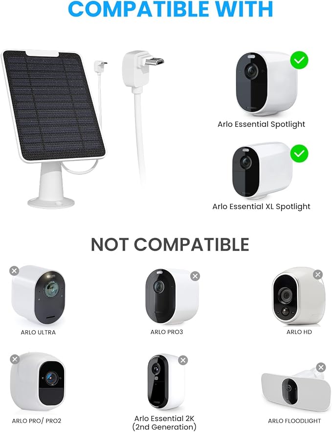 5W Arlo Solar Panel Charger Compatible - Image 3