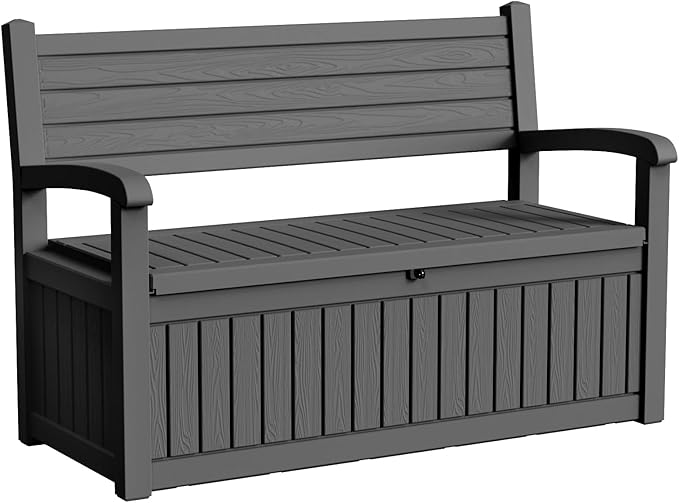 DRATO 75 Gallon Storage Bench Deck Box Outdoor Indoor, Lockable Durable by DRATOprovidesawarmandcozy
