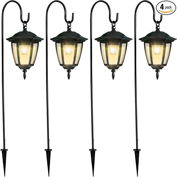 Dynaming 4 Pack Solar Hanging Lights Outdoor, Solar Powered Garden Decorative by Dynaming