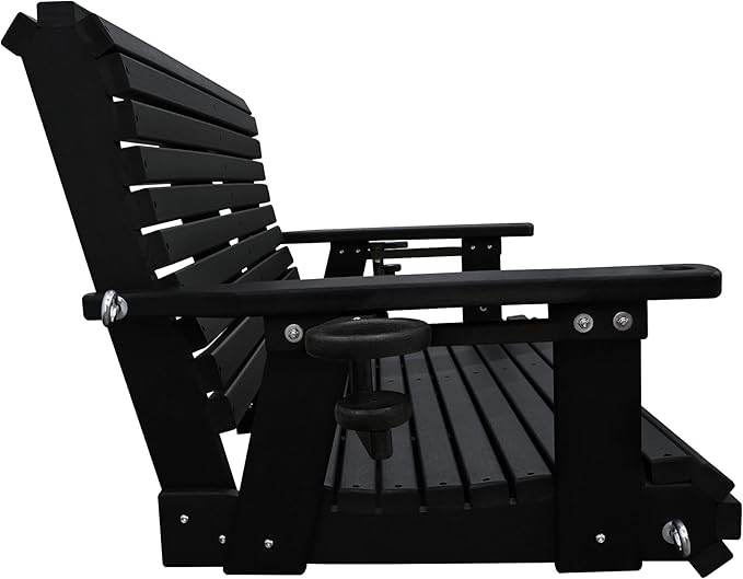 HDPE Porch Swing with 18/8 Stainless Steel Bolts, Ergonomic Design, Ultra - Image 8