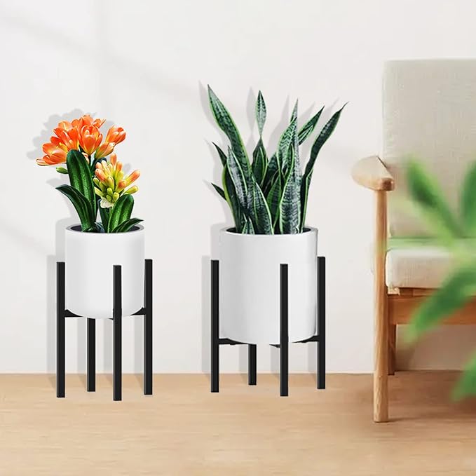 Plant Stand for 10"-16" Plant Pot Indoor Outdoor Corner, Adjustable Metal Heavy - Image 5