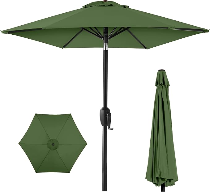 Best Choice Products 7.5ft Heavy-Duty Round Outdoor Market Table Patio Umbrella by BestChoiceProducts
