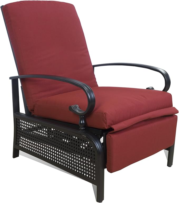 Kozyard Adjustable Outdoor Reclining Lounge Chair, Cushioned Patio Chaise Lounge - Image 8
