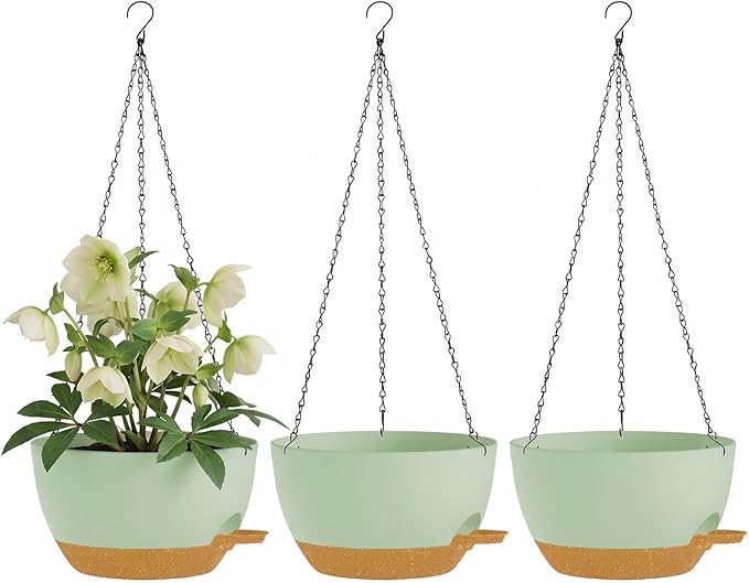Hanging Planters, Matte Plastic Planters by Unknown
