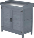 Outdoor Garden Patio Wooden Storage Cabinet Furniture Waterproof Tool Shed by GDLFGoodLife