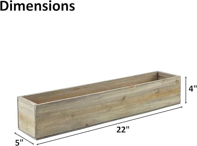 CYS EXCEL Rectangle Wood Planter Box - Image 2