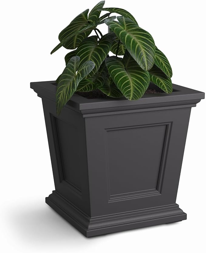 Mayne Fairfield 16-Inch Square Planter – Self-Watering, Weather-Resistant by Mayne