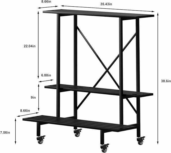 Zhongma 3 Tier Metal Heary Duty Plant Stand - Image 7