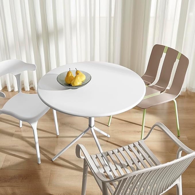 Modern Stackable Dining Chair Set, No Assembly, Plastic Chair, Patio Chair - Image 6