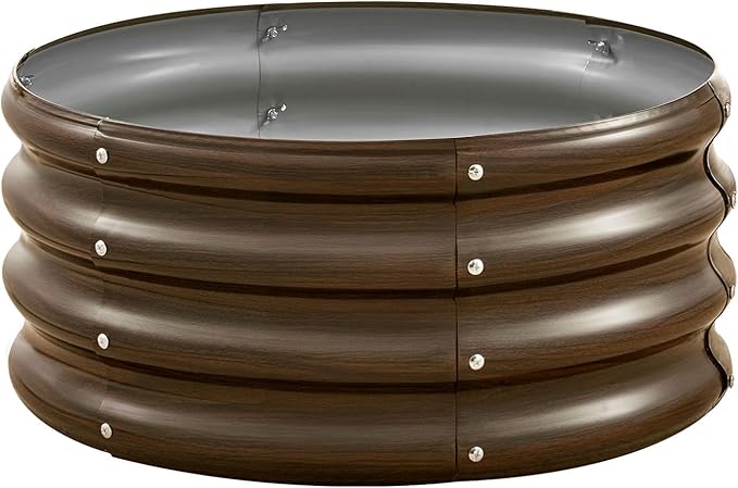 VEVOR 3 Pcs 2x2x1ft Round Galvanized Raised Garden Bed Kit, Outdoor Metal - Image 9