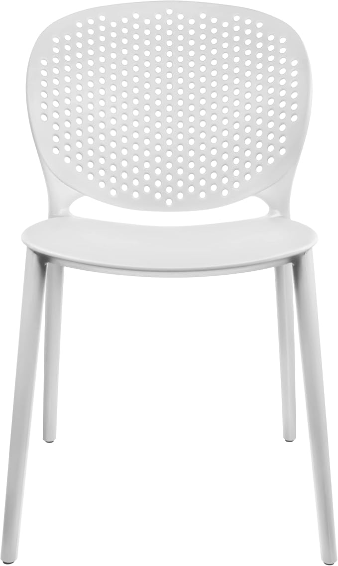 2xhome Set of 3 Patio Dining Chairs | Modern Stackable Outdoor Pool Side Chair - Image 6