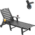 Carauci Lounge Chair Outdoor, HDPE Chaise Lounge by Carauci
