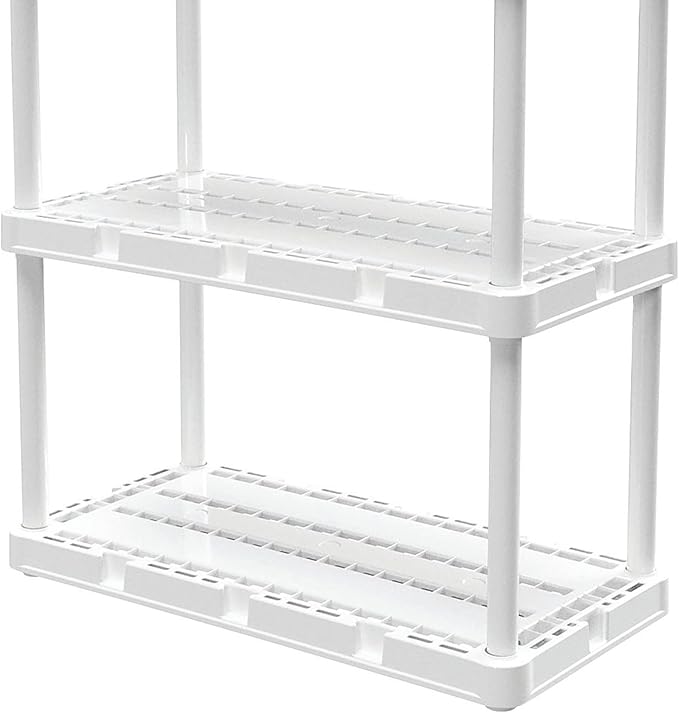 Gracious Living 4 Pack Light Duty Storage Shelves, Knect-A-Shelf 4-Shelf - Image 7