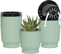 T4U 4 Inch Plant Pots Self Watering, 6 Pack African Violet Pots, Small Plant by T4U