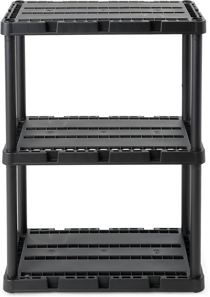 Gracious Living 3 Shelf Knect-A-Shelf Solid Light Duty Storage Unit 12 x 24 x - Image 8