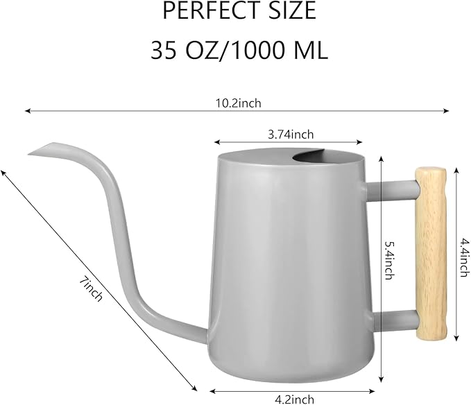 Watering Can Indoor Plants, 35oz Small Indoor Stainless Steel Metal Watering - Image 7
