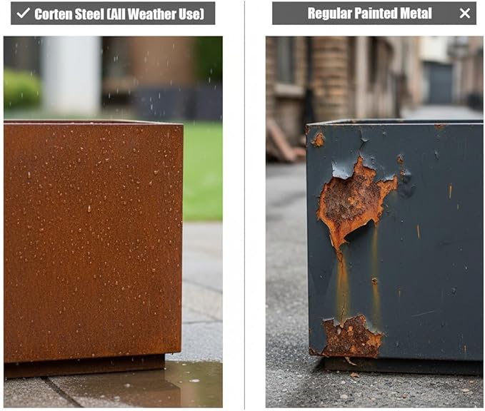 Decoroca Corten Steel Planter - Image 3