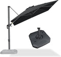 PURPLE LEAF 8 Feet Square Cantilever Umbrella Patio Umbrella by PURPLELEAF
