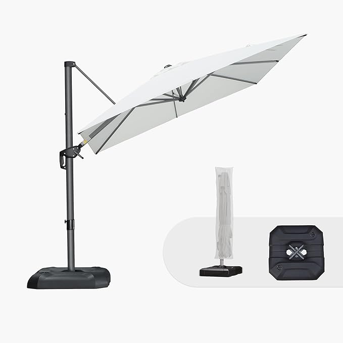 PURPLE LEAF 8'×8' Patio Cantilever Umbrella by PURPLELEAF