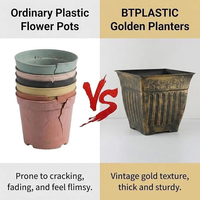 14 Inch Vintage Square Planter - Image 5