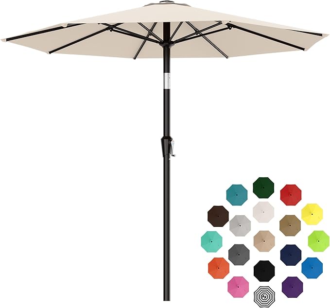 AreShark 9 FT Patio Umbrella for Outdoor, Outdoor Table Umbrella - Image 2