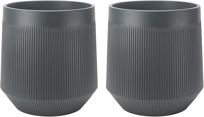 Plant Pots，Set of 2 Plastic Large Pots by Unknown