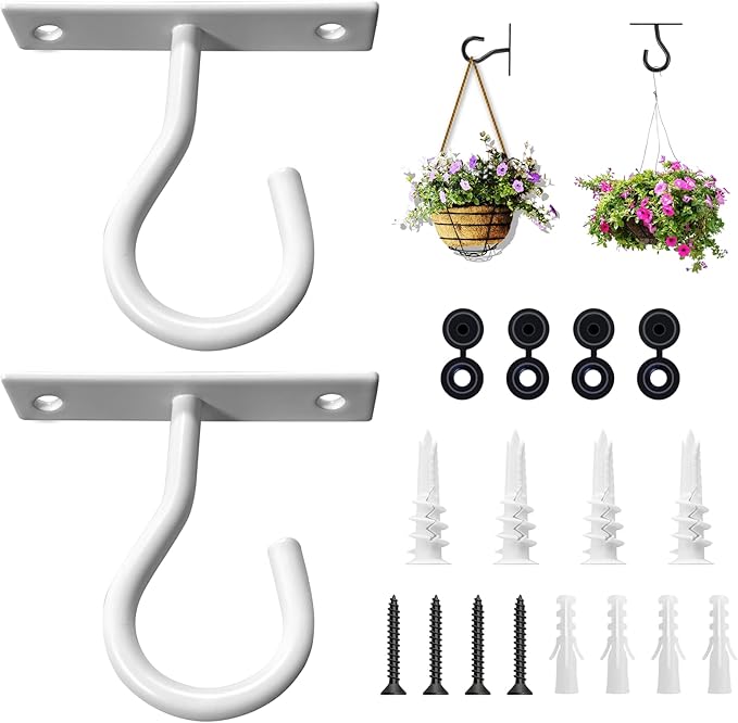 2Pack 2.5Inch Ceiling Hooks for Hanging Plant, Hanger for Indoor and Outdoor by AnDocK