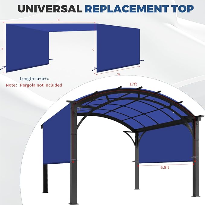 Universal Waterproof Pergola Canopy Shade Cover Replacement - Image 3