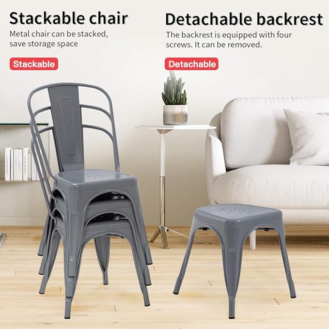 FDW Dining Chairs Set of 4 - Image 8