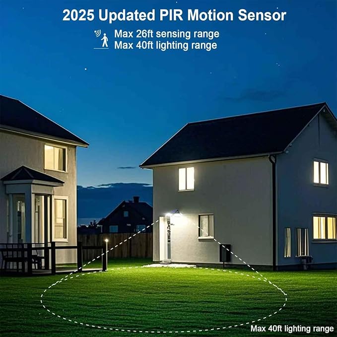 EMANER Motion Solar Lights Outdoor, Solar Floodlight, Stay On or Motion Sensor - Image 5