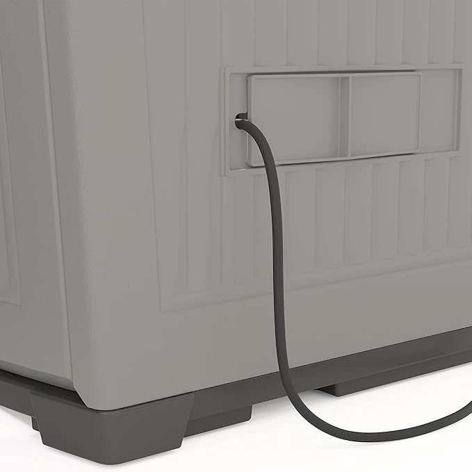 Suncast 130-Gallon Backyard Oasis Basic Unit Lockable Outdoor Storage Cabinet - Image 5