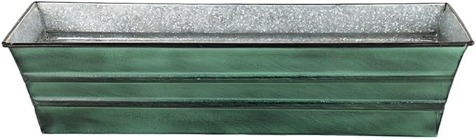Achla Designs Galvanized Window Flower Box Planter-Green-Small by ACHLADesignsHomeGarden