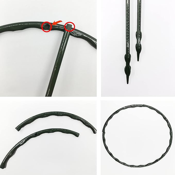 14Pcs Plant Support Stake Half Round Plant Support Ring Garden Flower Support - Image 3