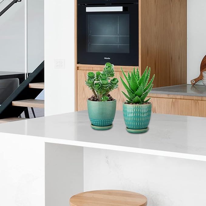 Oairse 4 inches Ceramic Planters Pots - Image 2