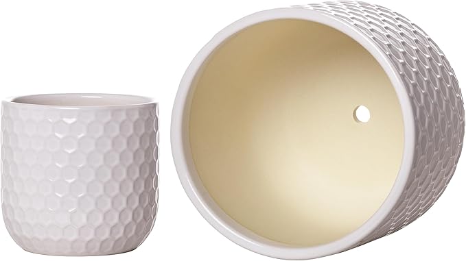 Docrin Plant Pots Indoor with Drainage: 6.4+5.3+4 Inch Ceramic Flower Pots - Image 5