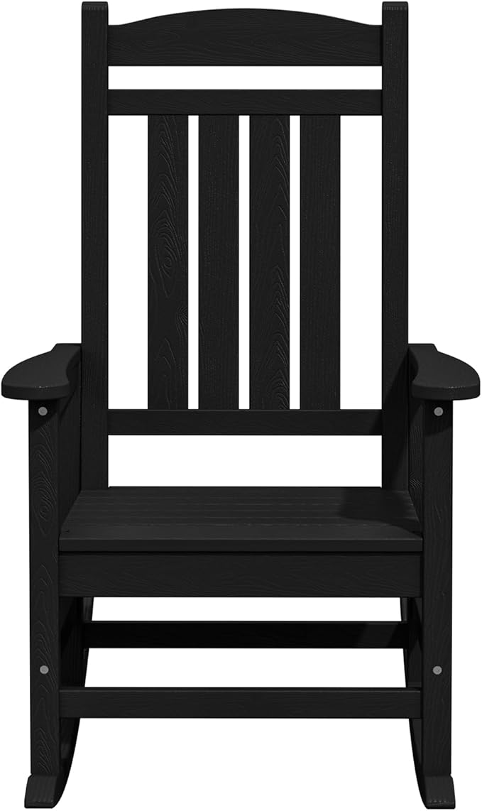 KINGYES Outdoor Rocking Chairs, HDPE All-Weather Patio Rocking Chairs High Back - Image 9