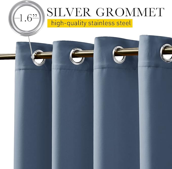 NICETOWN 2 Panels Weighted Outdoor Curtains - Image 3