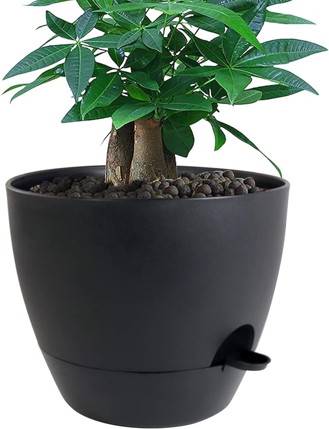 12 inch Large Self Watering Pots, Plastic Planters by UOUZ