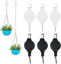 6PCS Adjustable Retractable Plant Pulley Hangers by HOGXUAE