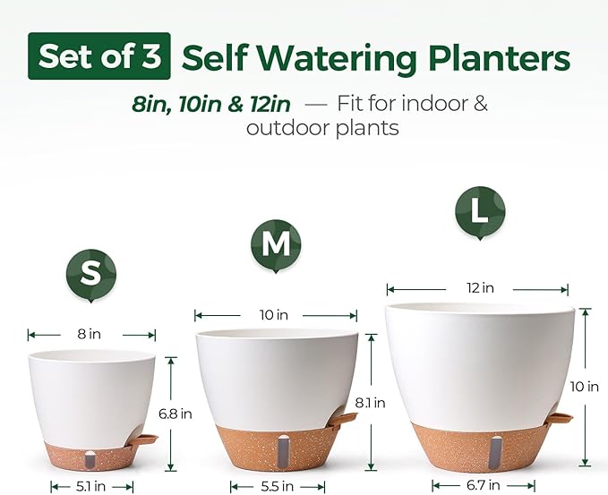 T4U 3 Pack Self Watering Pots - Image 3
