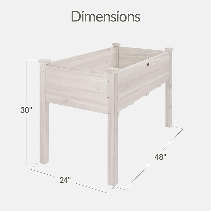 Best Choice Products 48x24x30in Raised Garden Bed, Elevated Wood Planter Box - Image 2