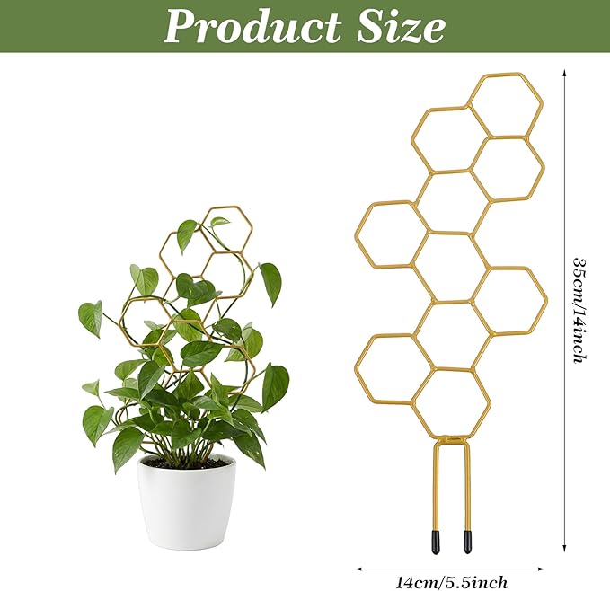 Small Trellis for Potted Plants, 14 Inch Indoor Trellis for Climbing Plants - Image 2